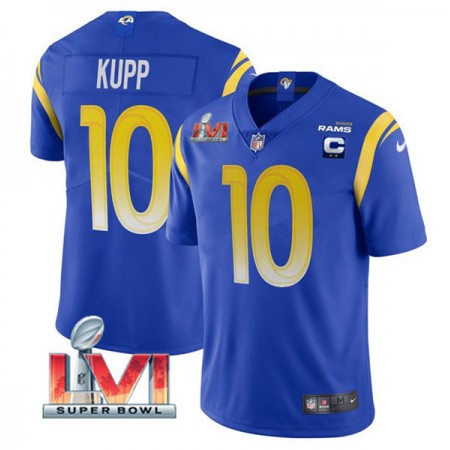 Miesten Los Angeles Rams NFL Pelipaita Cooper Kupp 10 Royal 2022 Super Bowl LVI Vapor Limited